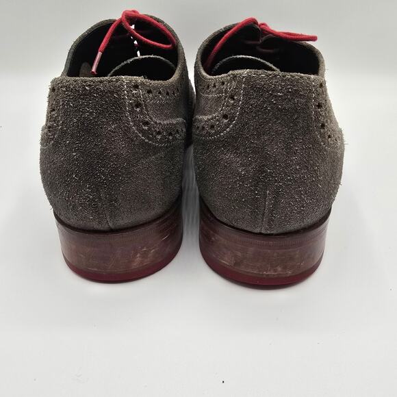 Cole Haan mens Colton suede charcoal gray oxford dress shoes size 8 main image 8